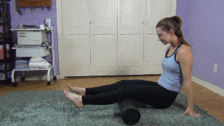 Foam roll entire hamstring into the knee